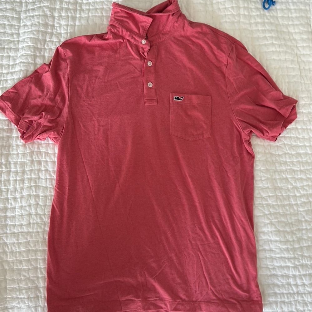 Vineyard Vines Edgartown Polo in redish pink